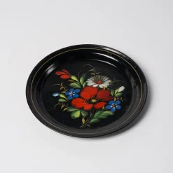 Piattino Smaltato Con Fiori