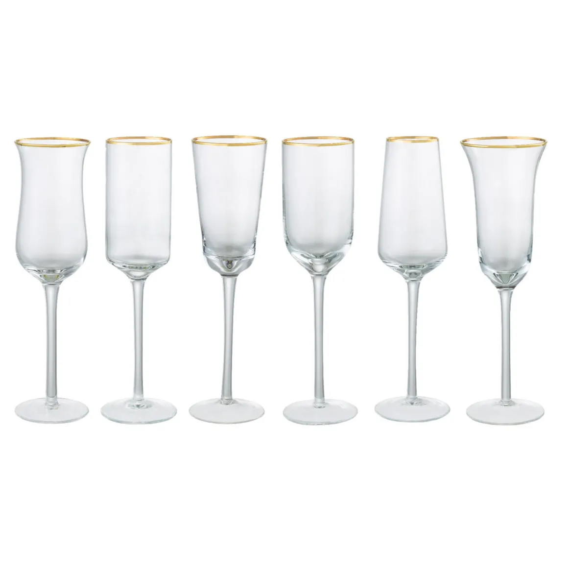 Set 6 Flute Forme Assortite
