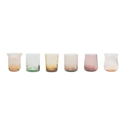 Set 6 Tumbler - Texture Nuance Ambra/Rosa